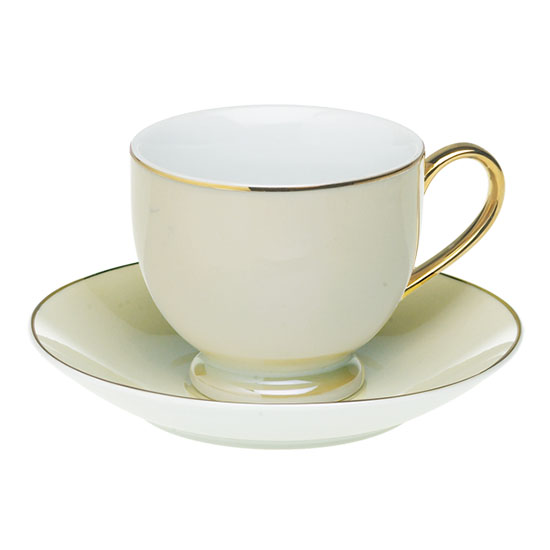 Table Charm Direct. (6) Golden Pearl Teacups & Saucers