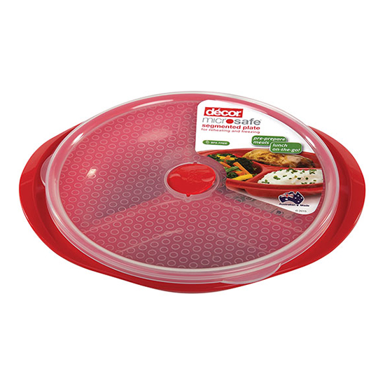 Table Charm Direct. Microsafe Segmented Plate with Cover Table Charm