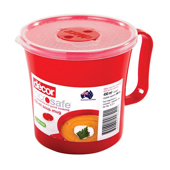 Table Charm Direct. Microsafe Soup Mug with Lid Table Charm Direct