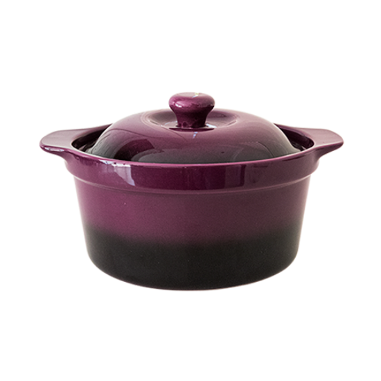 Ceramic casserole outlet with lid