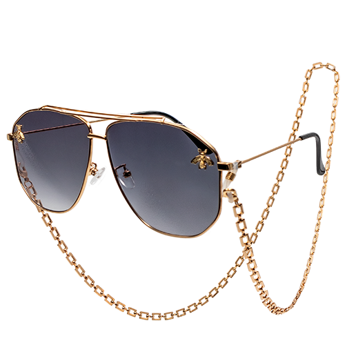 Table Charm Direct. Square Link Gold Glasses Chain