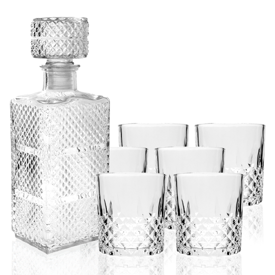 Picture of (6) Crystalite Whisky Tumbler + Decanter 1Lt