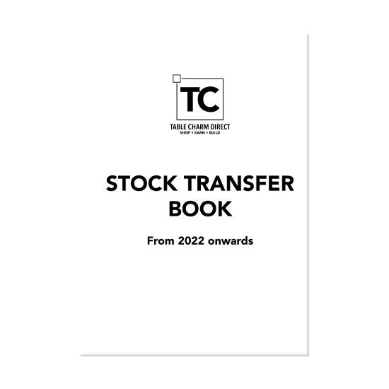 Table Charm Direct. Stock Transfer Book