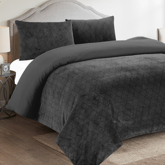 Fleece Comforter Double - Charcoal - 200x 200cm