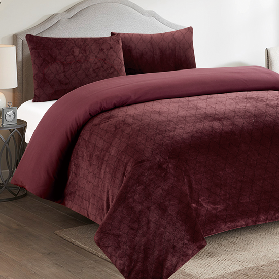 Fleece Comforter King - Maroon - 230 x 200cm 