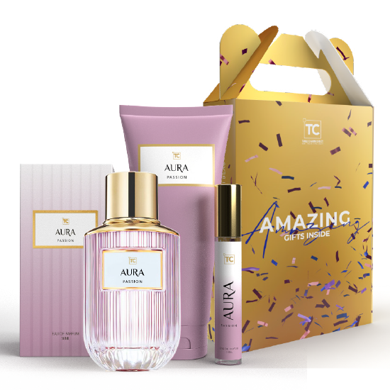 BLOOM AURA スキンケアセット3点セット Aura Passion 50ml + Lotion + Purse Spray + GiftBox|Table Charm Direct