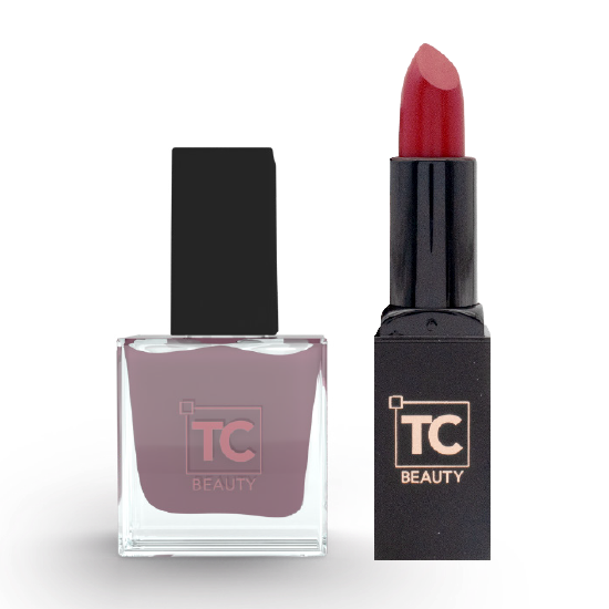 Picture of Matte Lipstick-Rock & Rose+Nail Enamel-Rose Purple