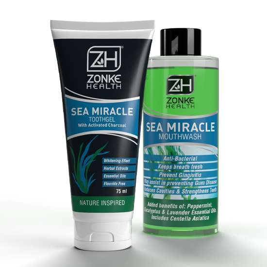 Sea Miracle Tooth Gel - 75ml + Mouth Wash - 200ml|Table Charm Direct