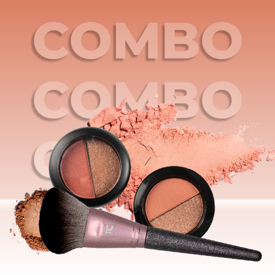 Picture of Blusher & Highlighter-Rose Glow + Contouring Brush