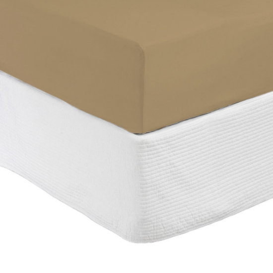 Picture of Fitted Sheet Beige Queen - 152 x 190 x 30cm