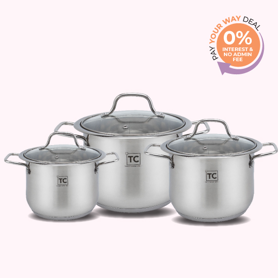 3PC STOCKPOT SET|Table Charm Direct