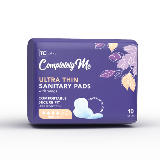 (10) Completely Me Sanitary Pads with Wings - Thin 