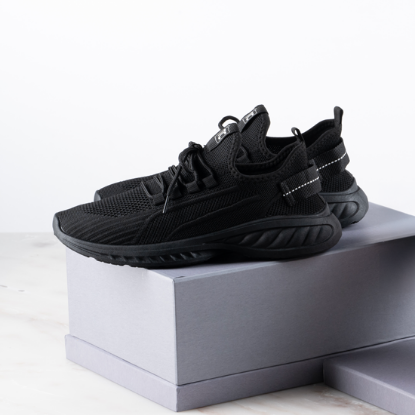 Show details for Skylar Black Trainers - Size 6 Picture of Skylar Black Trainers - Size 6