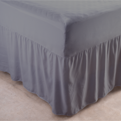 Picture of Fitted Sheet & Night Frill in One - Grey - King