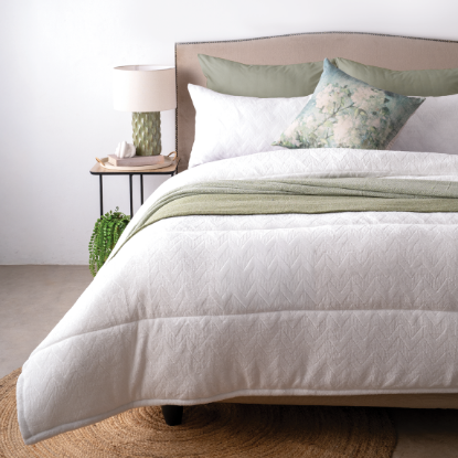 Picture of Chevron Comforter Set 3pc - White - King