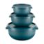 Picture of 3pc Bowl Set and Lids - Teal (1.25lt, 2.5lt, 5lt)