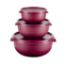 3pc Bowl Set & Lids - Cherry (1.25lt, 2.5lt, 5lt) - PS310X