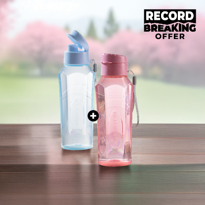 Picture of (PS130+PS180) Water Bottles 500ml Pink + Turq Blue