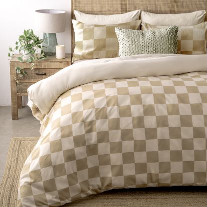 Picture of Checkered Duvet Cover Set 3pc  - Double