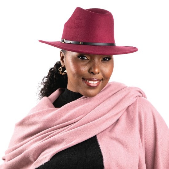 Picture of Amora Fedora - Burgundy