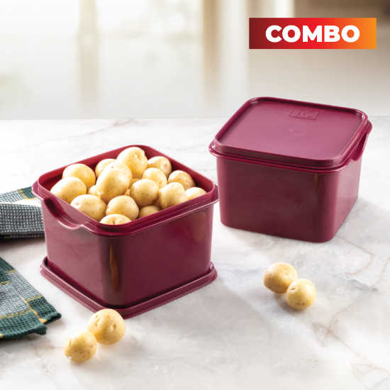 Picture of (PS194+PS194) (2) Storage With Lids 3Lt - Cherry
