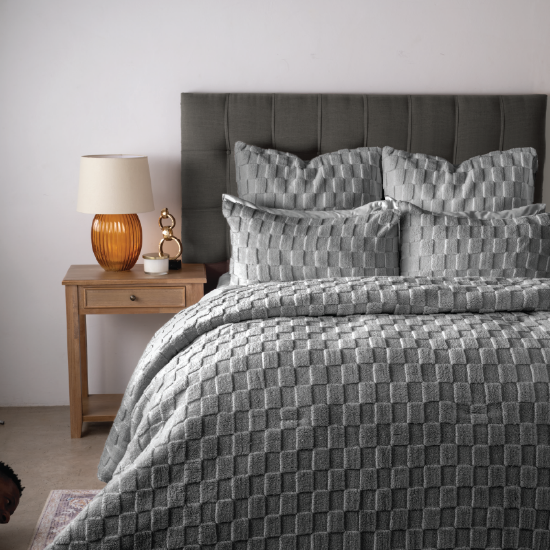Picture of Mia Comforter Set 3pc - Grey - King