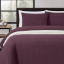 Picture of Waffle Duvet Cover 3pc Set Plum/Double -230x200cm