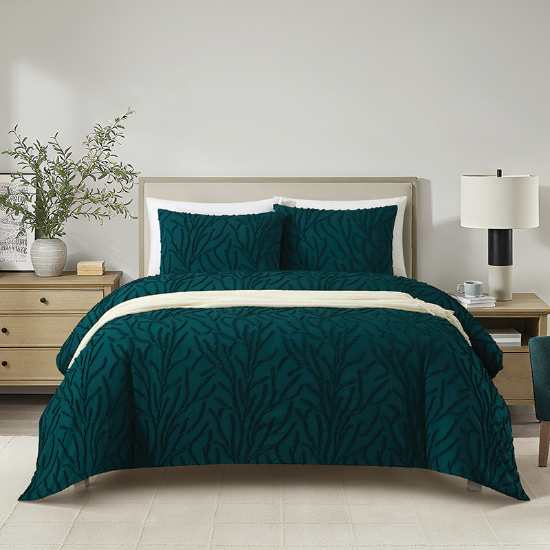Picture of Asha Duvet Cover 3pc Set-Teal-King-230x220cm