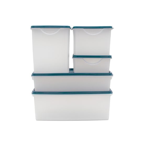 Picture of 5pc Fridge Storage Set (500ml - 1.7Lt) - Teal