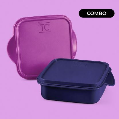 Picture of (WLK35+WLK60) Lunch Box 1.5Lt-Purple+Orchid Purple