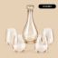 Picture of (WS110+WS116) Golden Decanter + 4 Wine Glasses